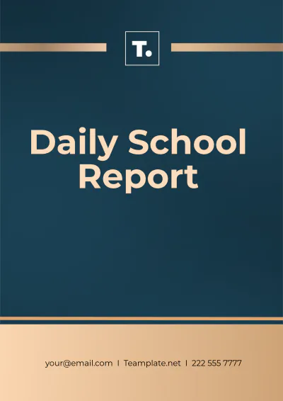 Free Daily School Report Template to Edit Online