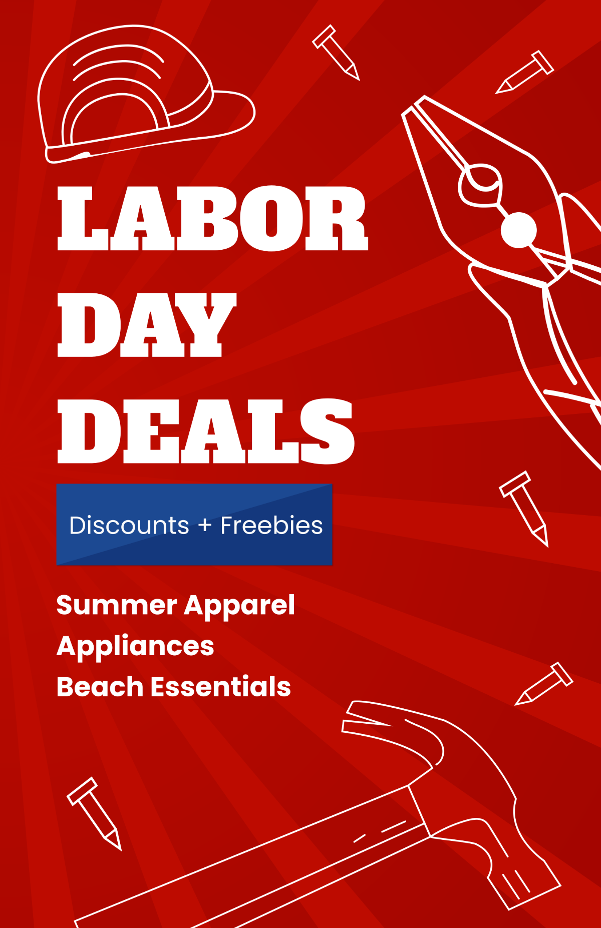 Free Labour day Deals Template
