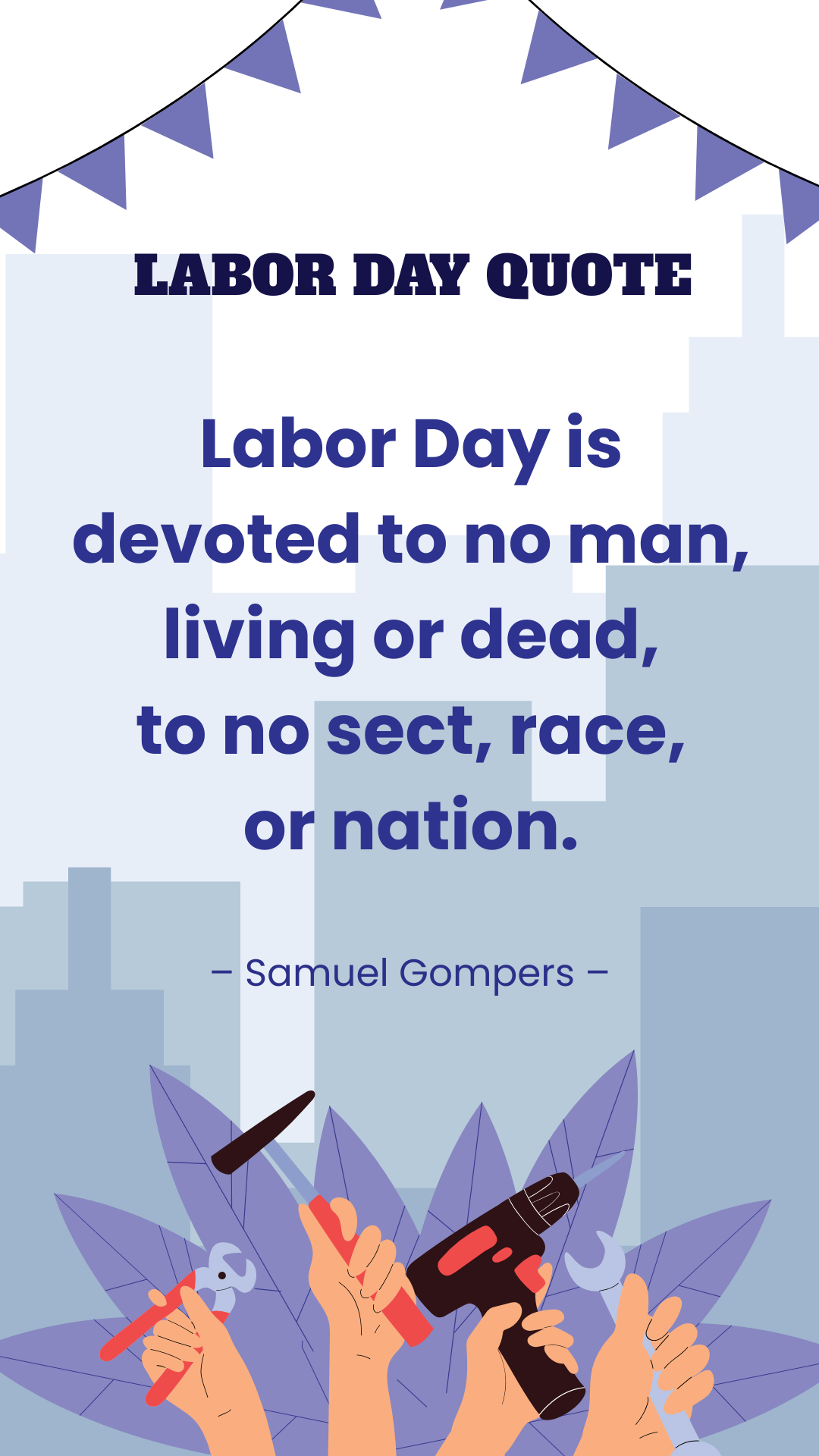 Free Labour day Quote Template