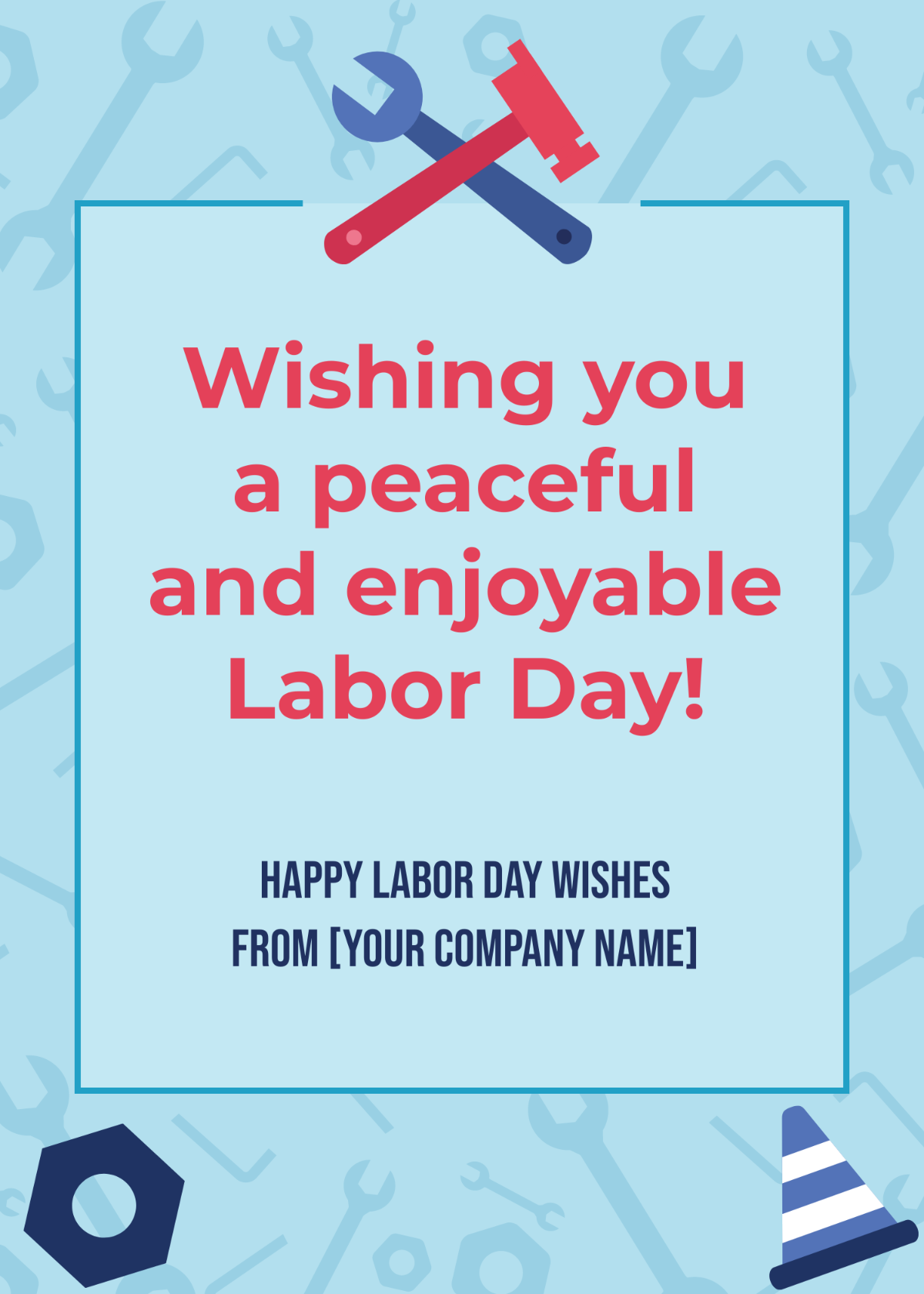 Free Labour day Wishes Template