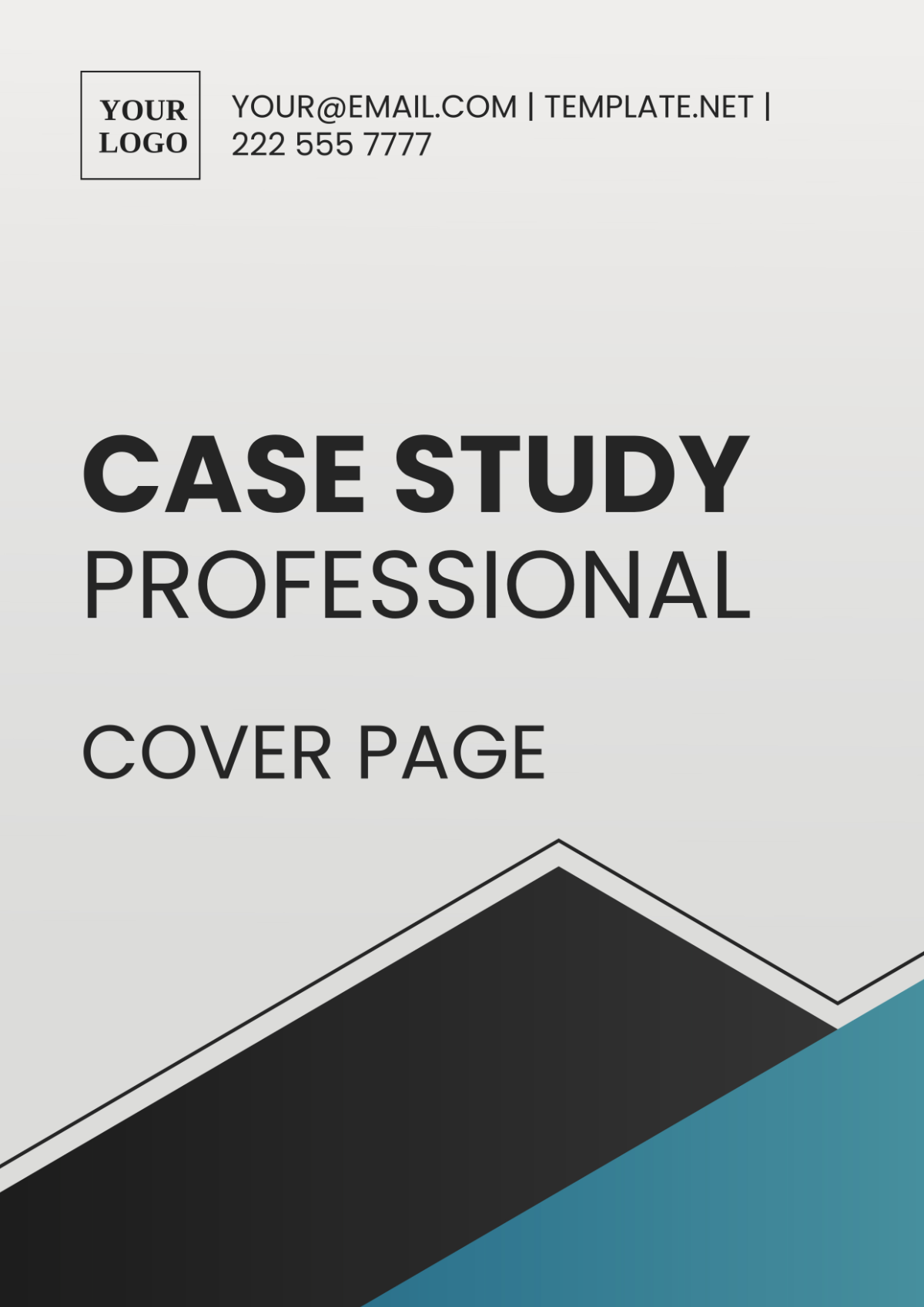 Case Study Professional Cover Page