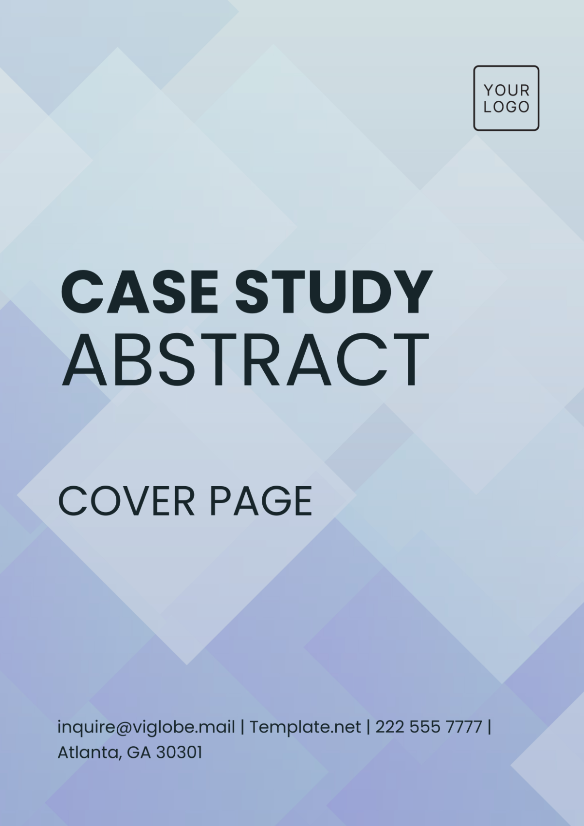 Case Study Abstract Cover Page Template - Edit Online & Download