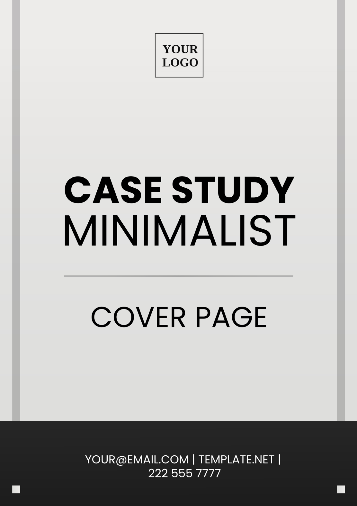 Case Study Minimalist Cover Page Template