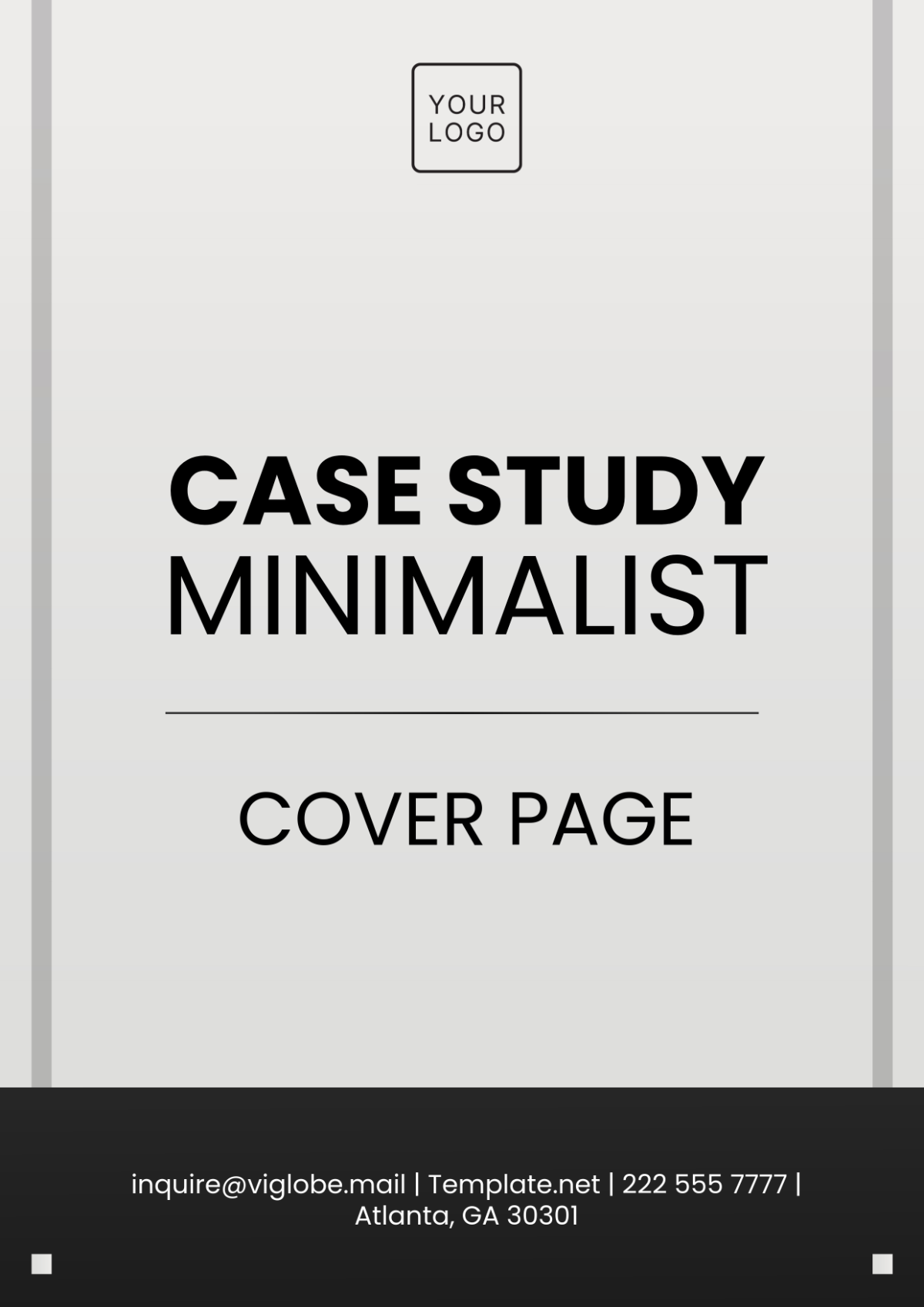 Case Study Minimalist Cover Page Template - Edit Online & Download