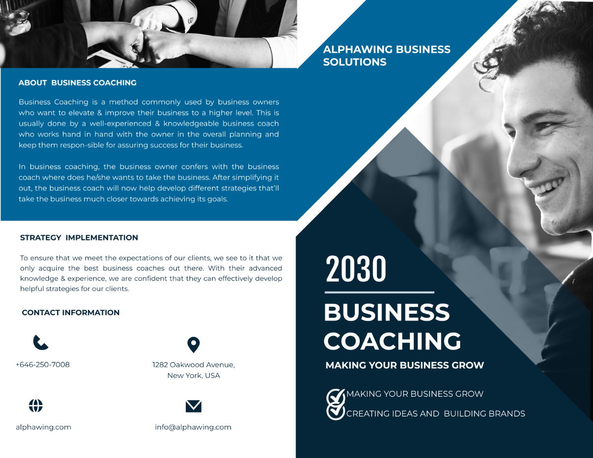 Business coach brochure Template