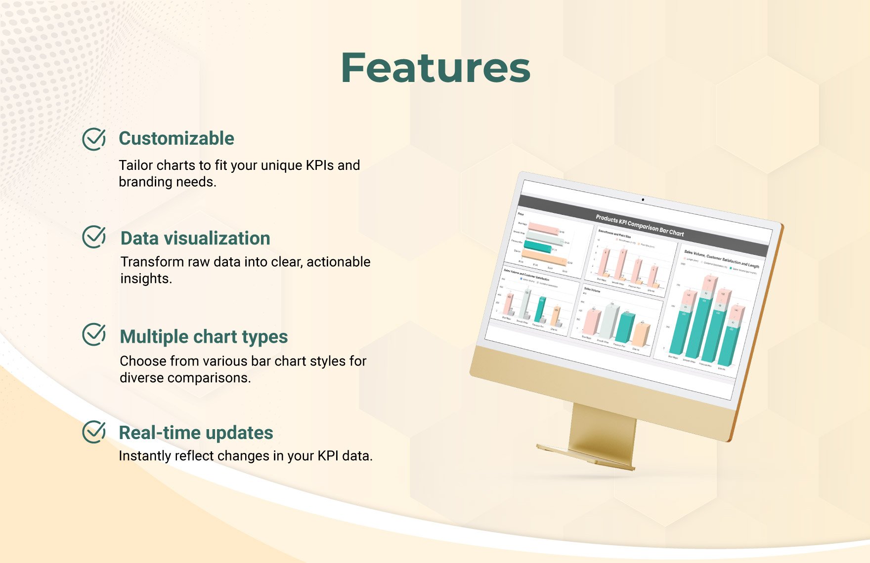 Products KPI Comparison Bar Chart Template