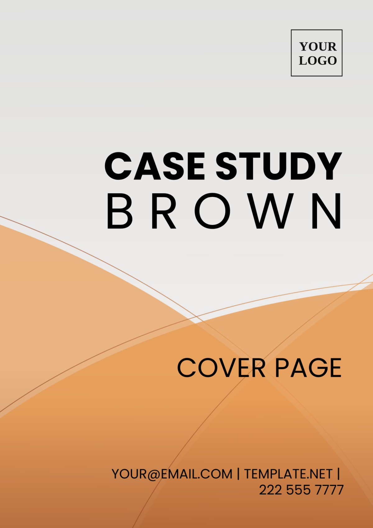 Case Study Brown Cover Page Template