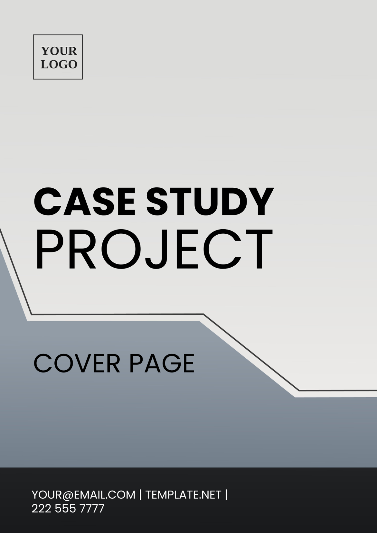 Case Study Project Cover Page Template