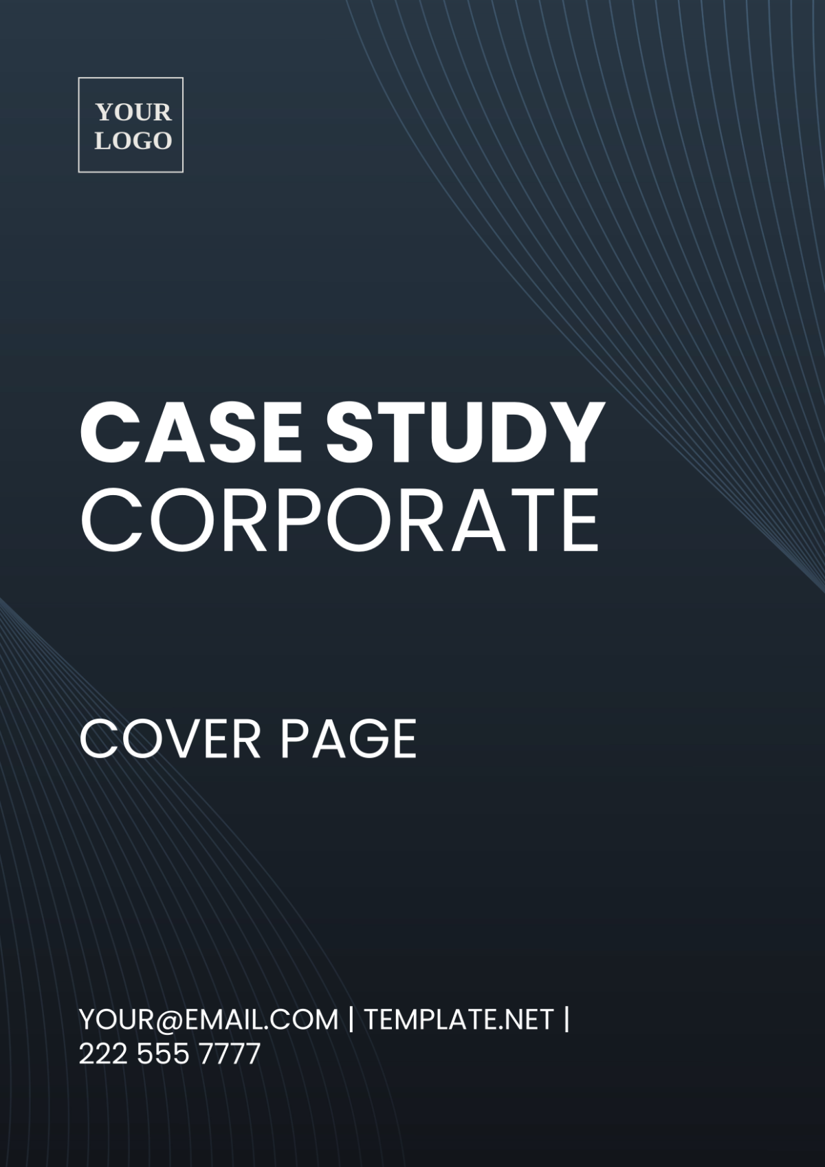 Case Study Corporate Cover Page Template