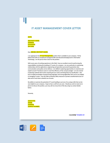 asset management cover letter sample