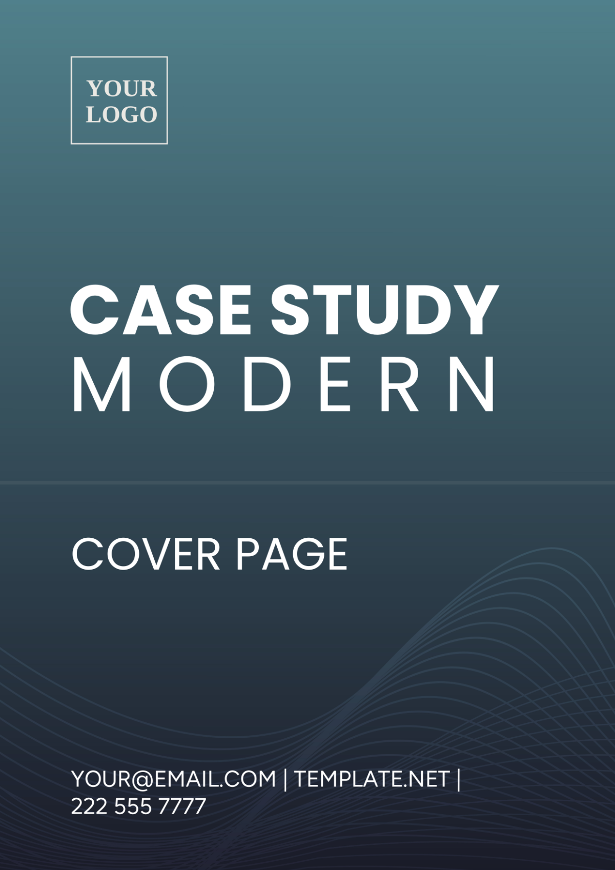 Case Study Modern Cover Page Template