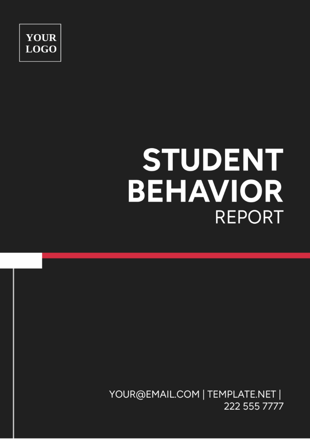 Student Behavior Report Template