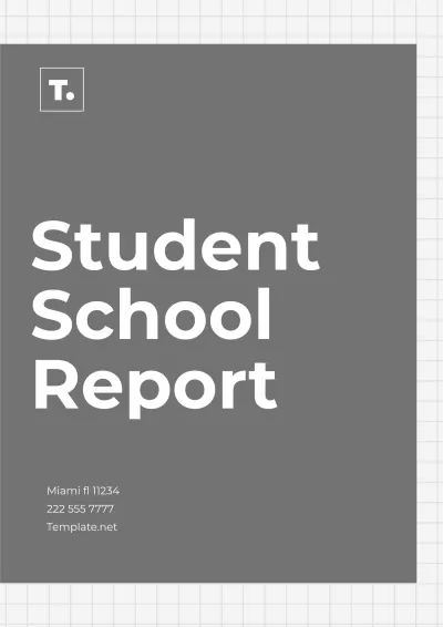 Free Student School Report Template to Edit Online