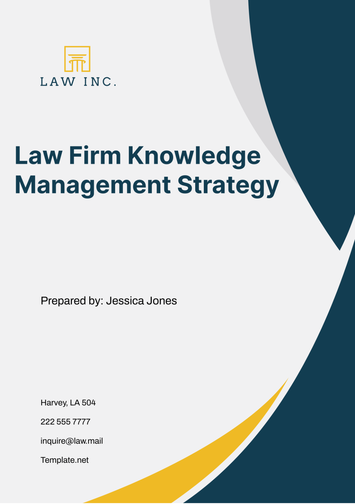 Law Firm Knowledge Management Strategy Template