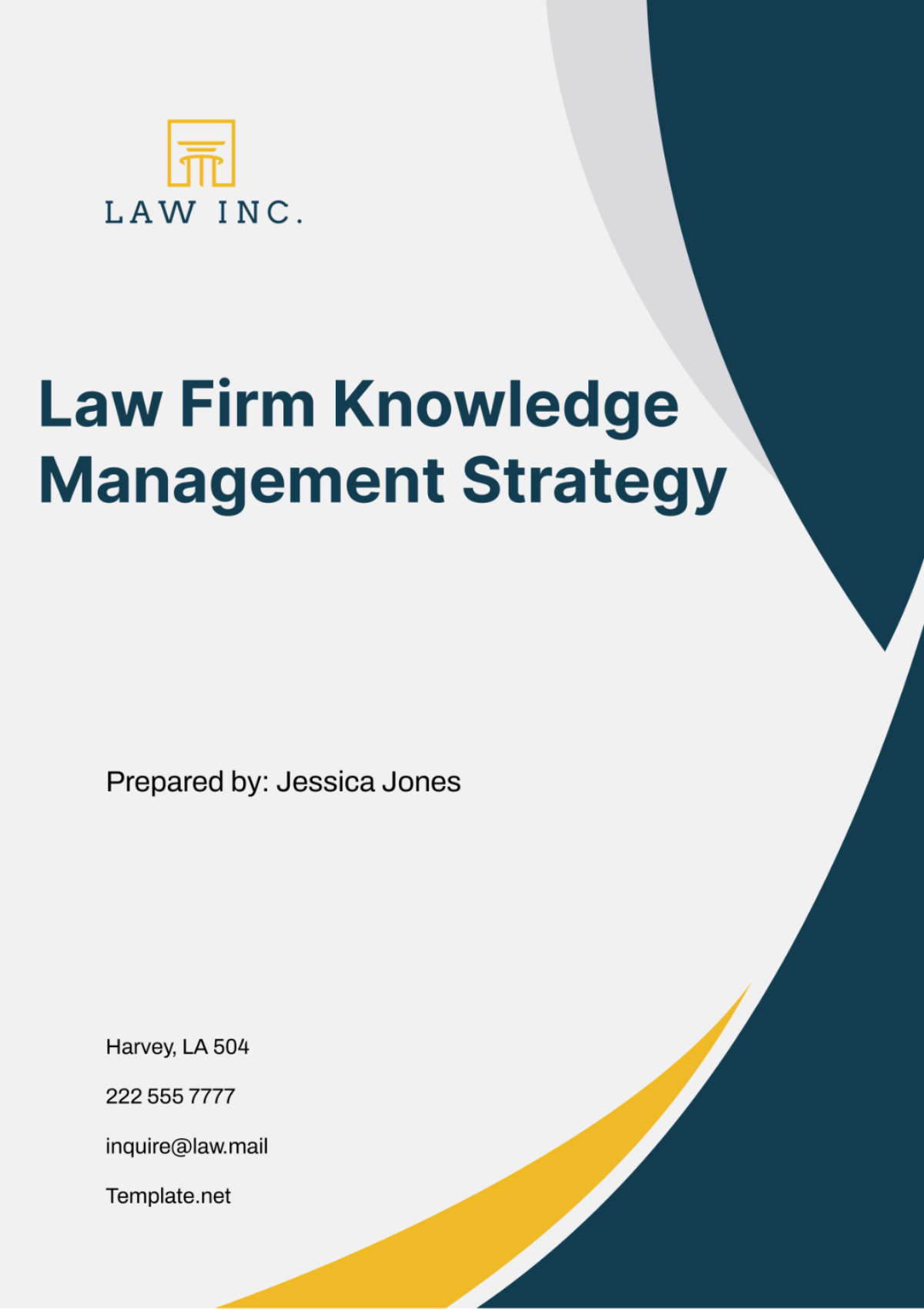 Law Firm Knowledge Management Strategy Template - Edit Online & Download