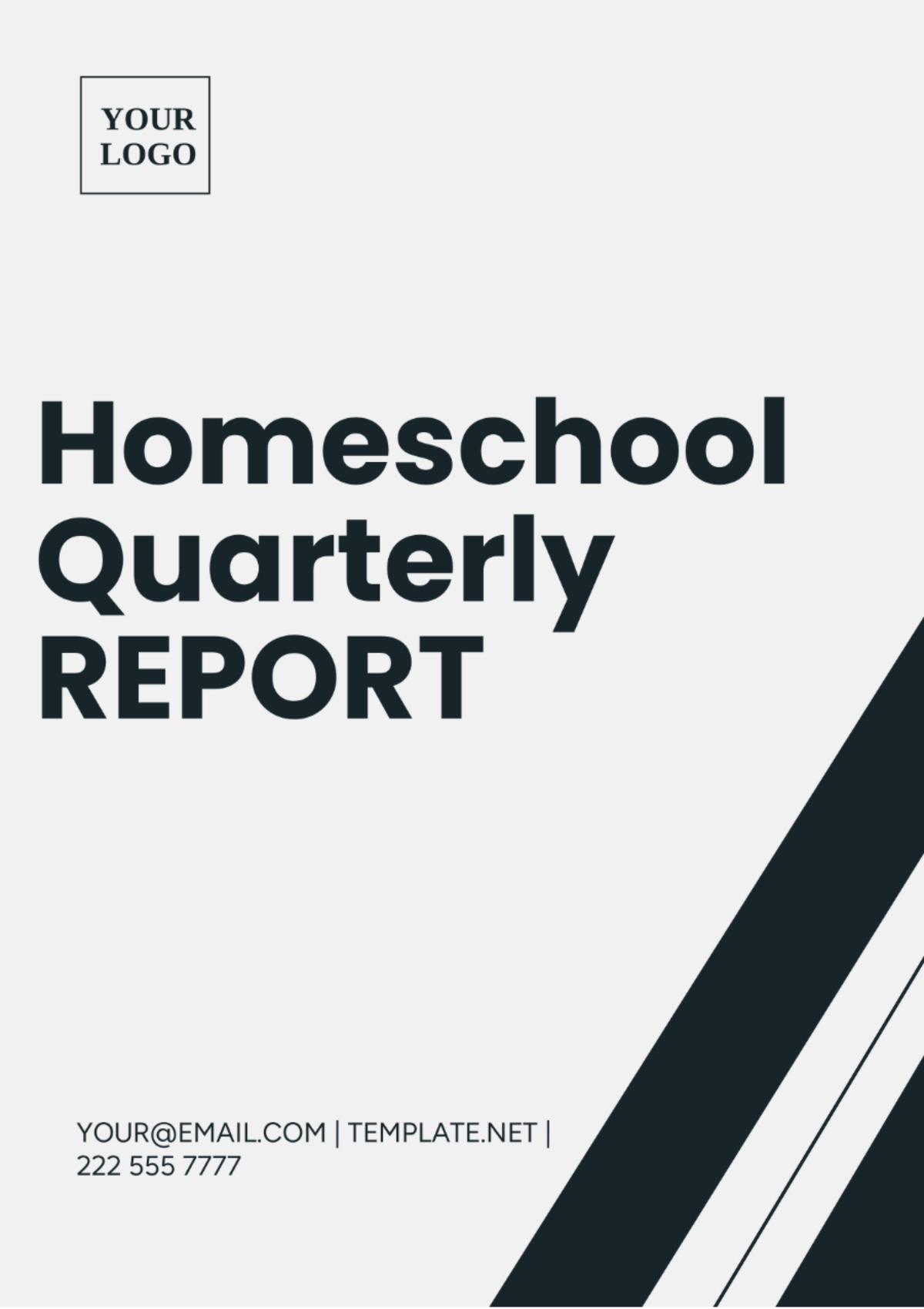 Homeschool Quarterly Report Template