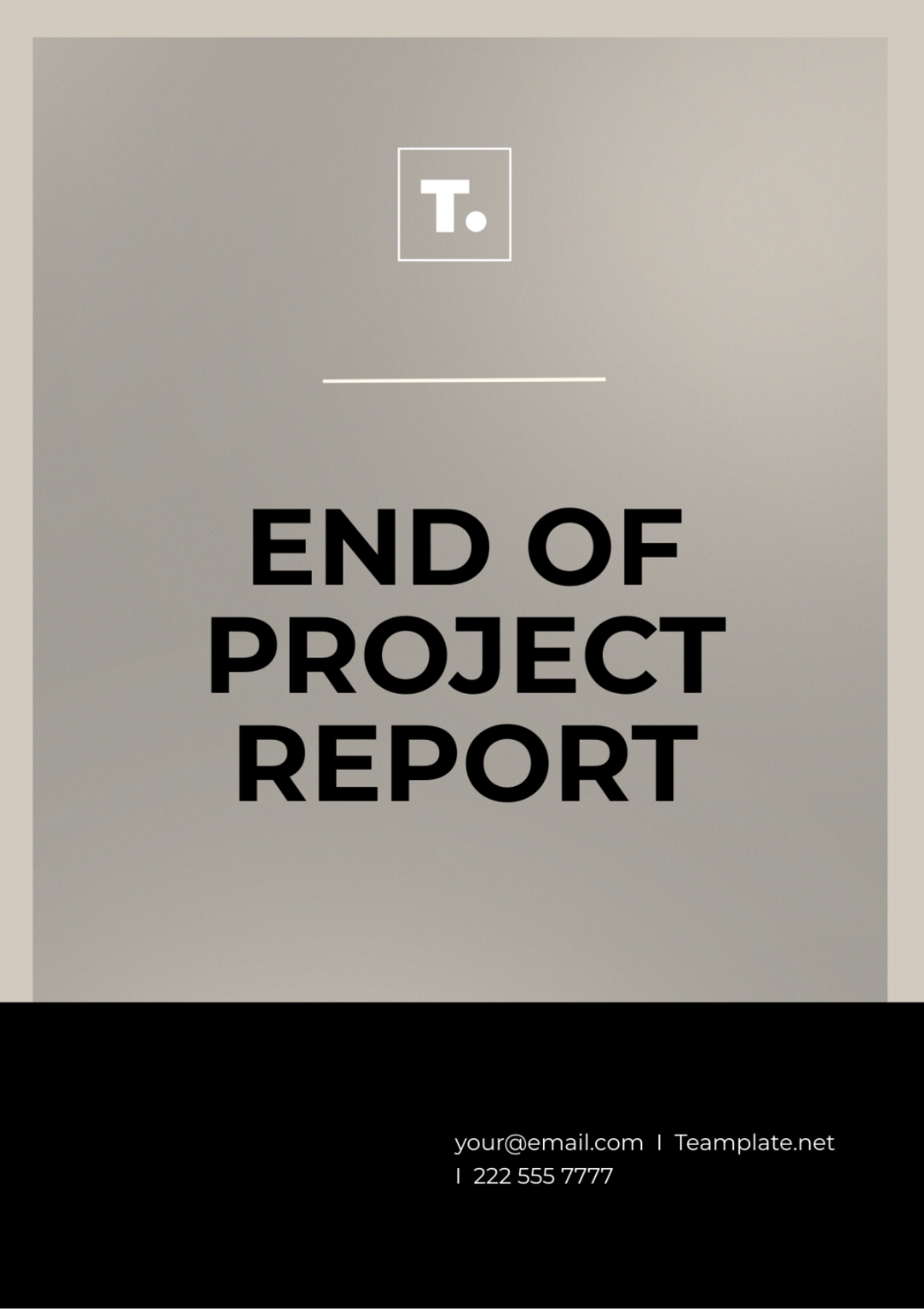 End Of Project Report Template