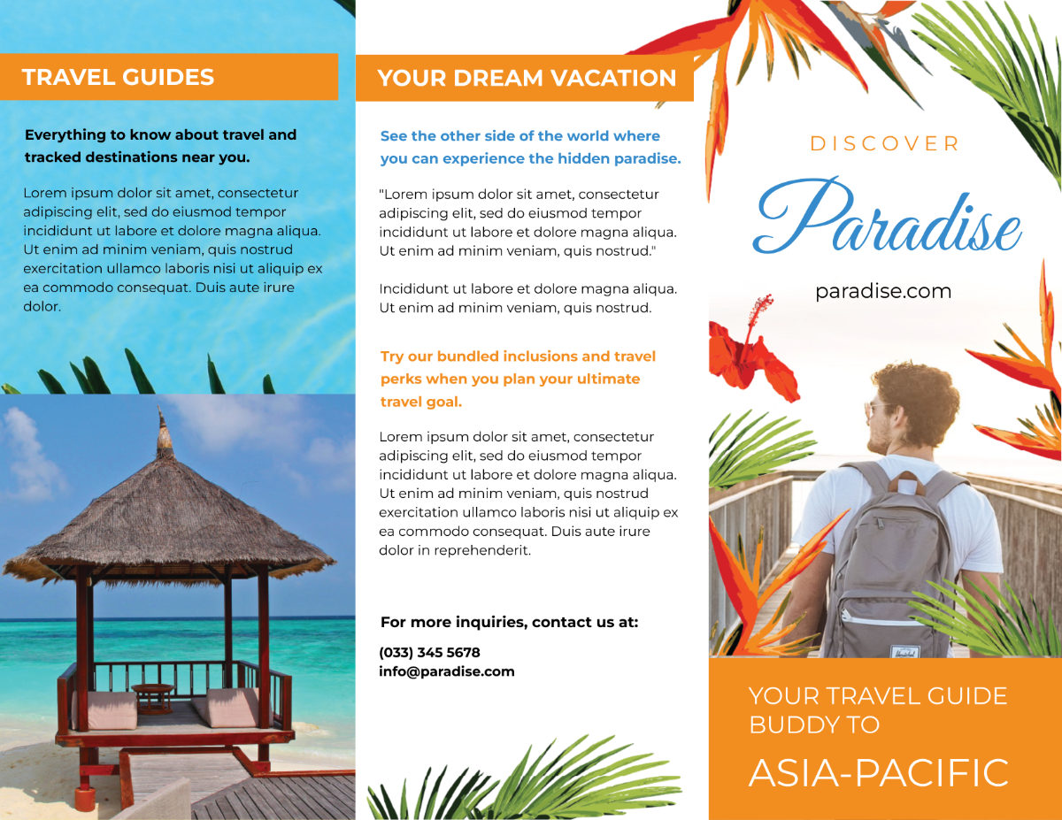 Editable Travel Brochure