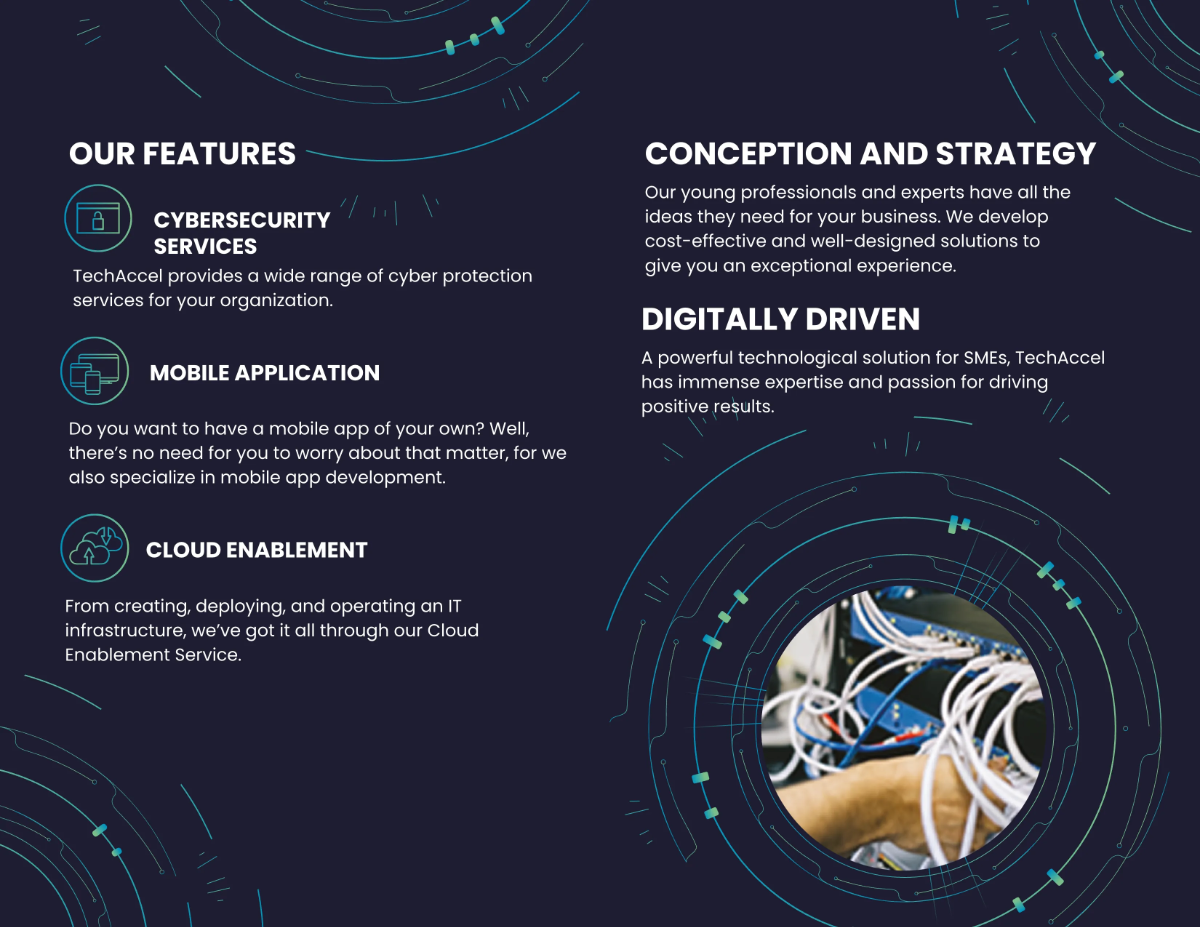 Free Tech Startup Brochure Template to Edit Online