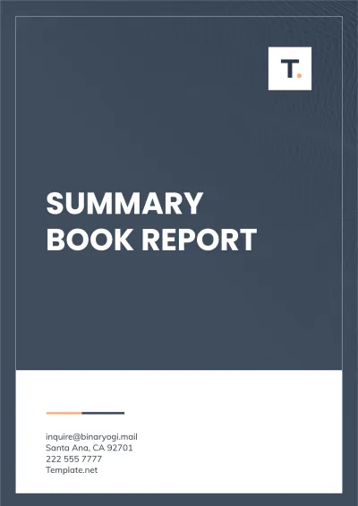 Free Summary Book Report Template to Edit Online