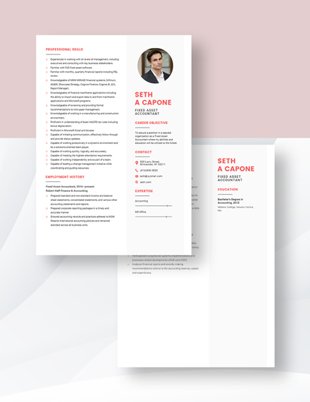 Fixed Asset Accountant Resume Download
