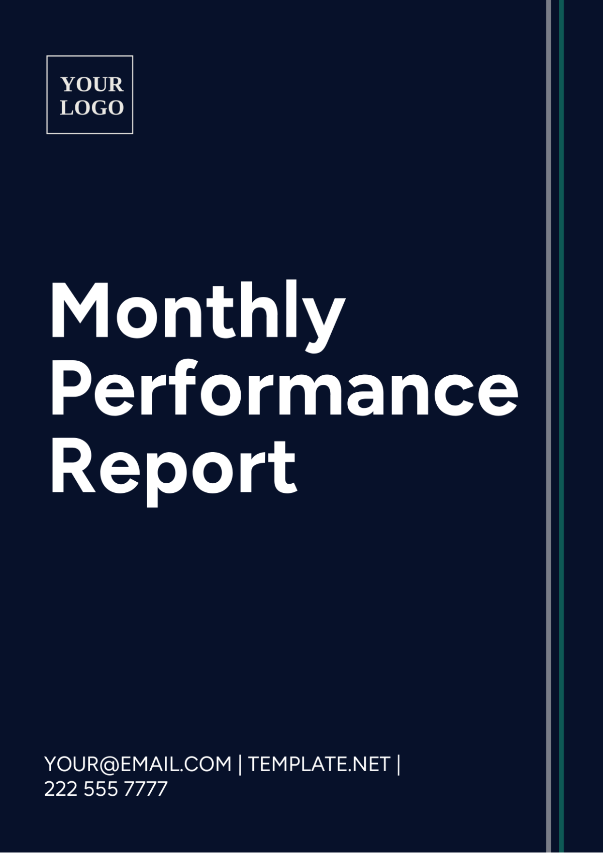 Monthly Performance Report Template