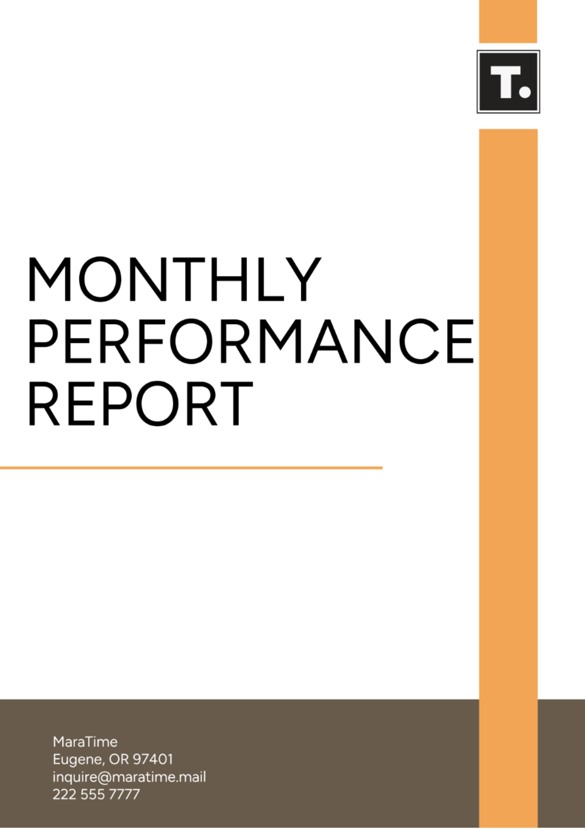 Monthly Performance Report Template - Edit Online & Download