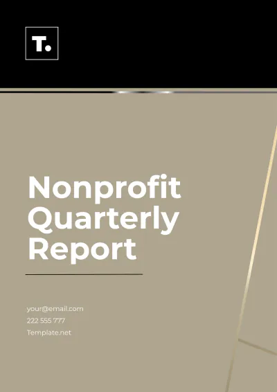 Free Nonprofit Quarterly Report Template to Edit Online