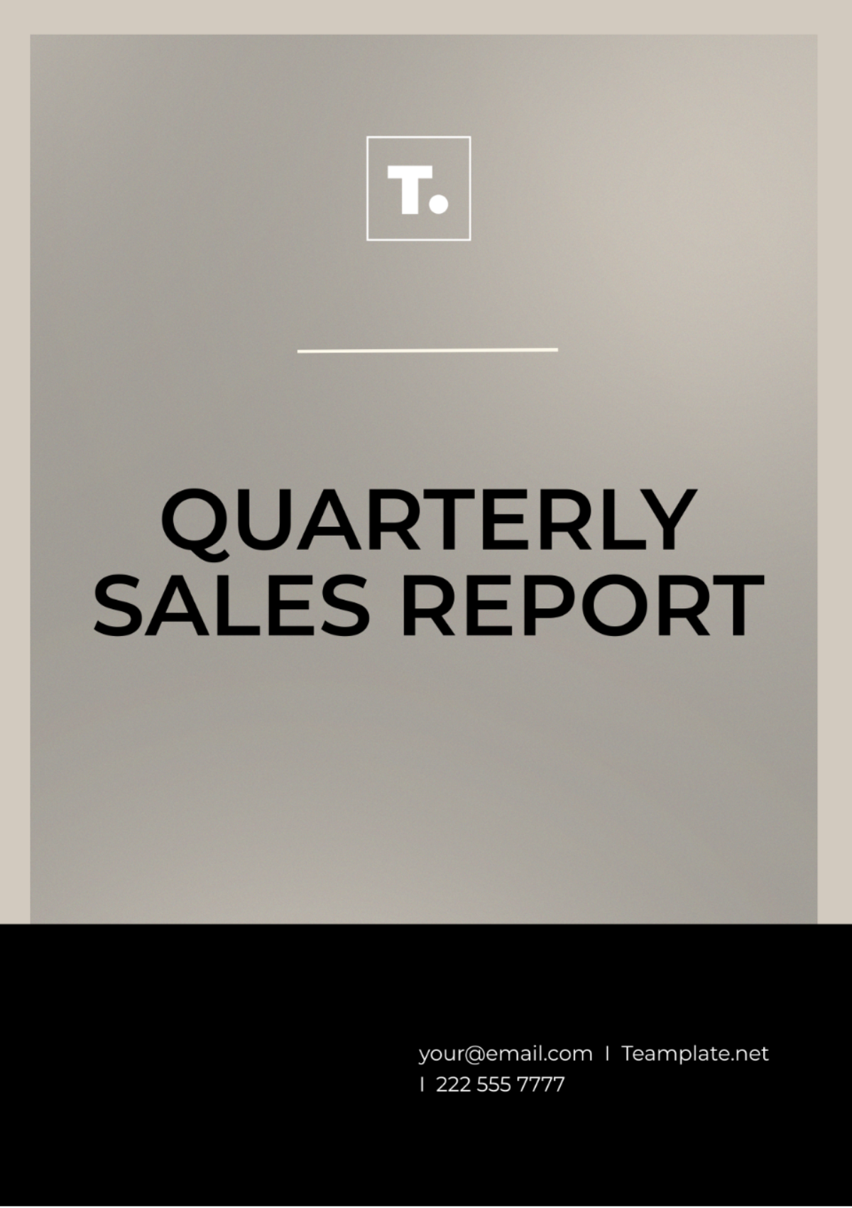 Quarterly Sales Report Template