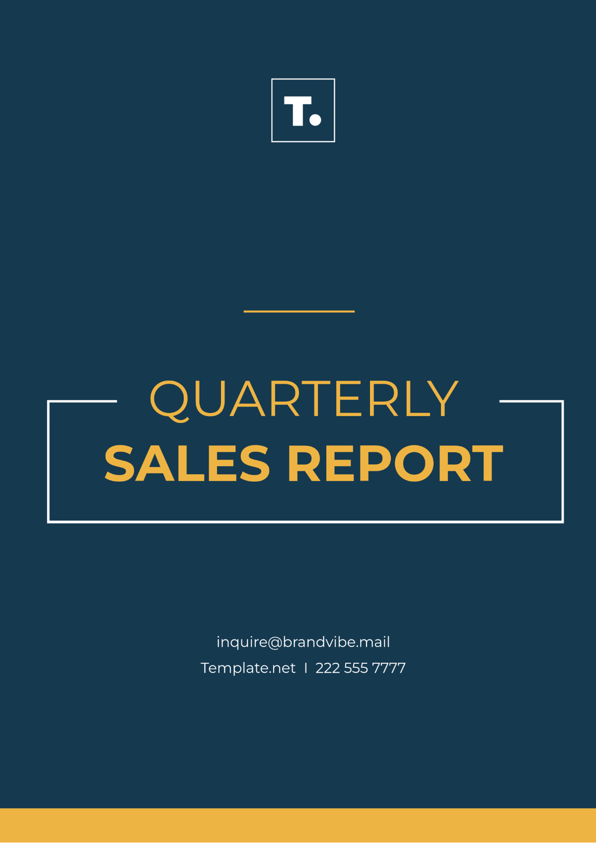 Sample Quarterly Sales Report Template - Edit Online & Download