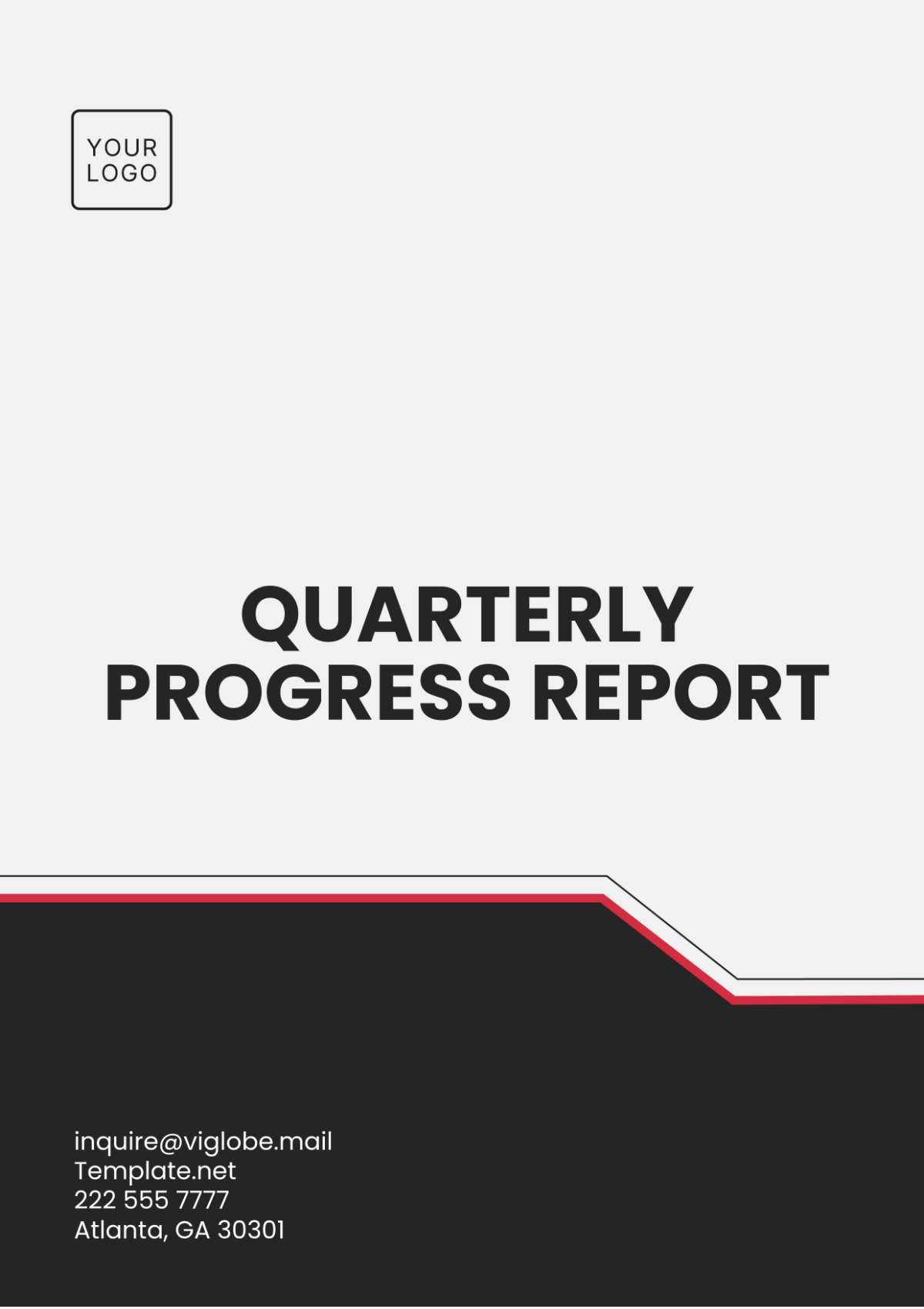 Quarterly Progress Report Template