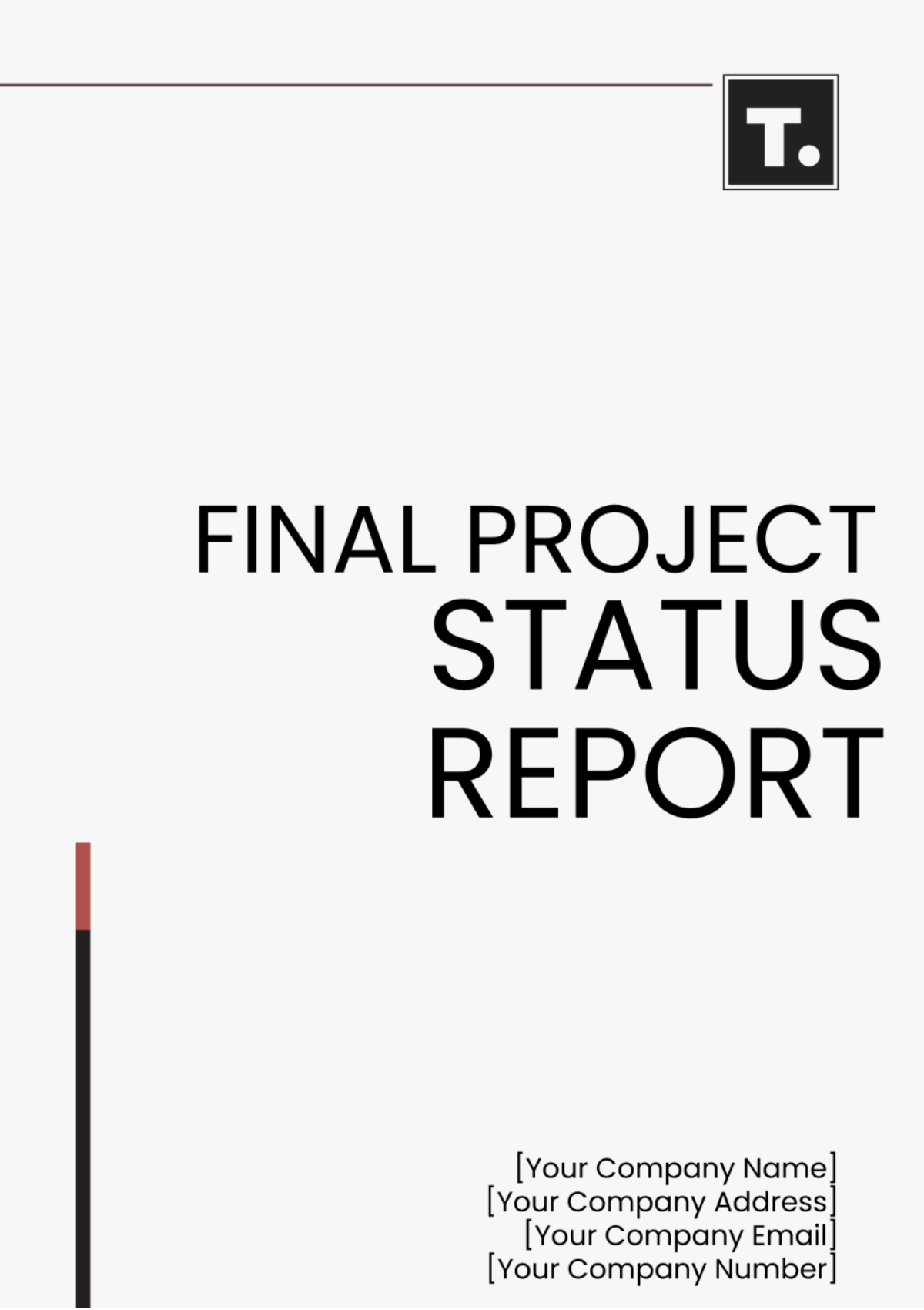 Final Project Status Report Template