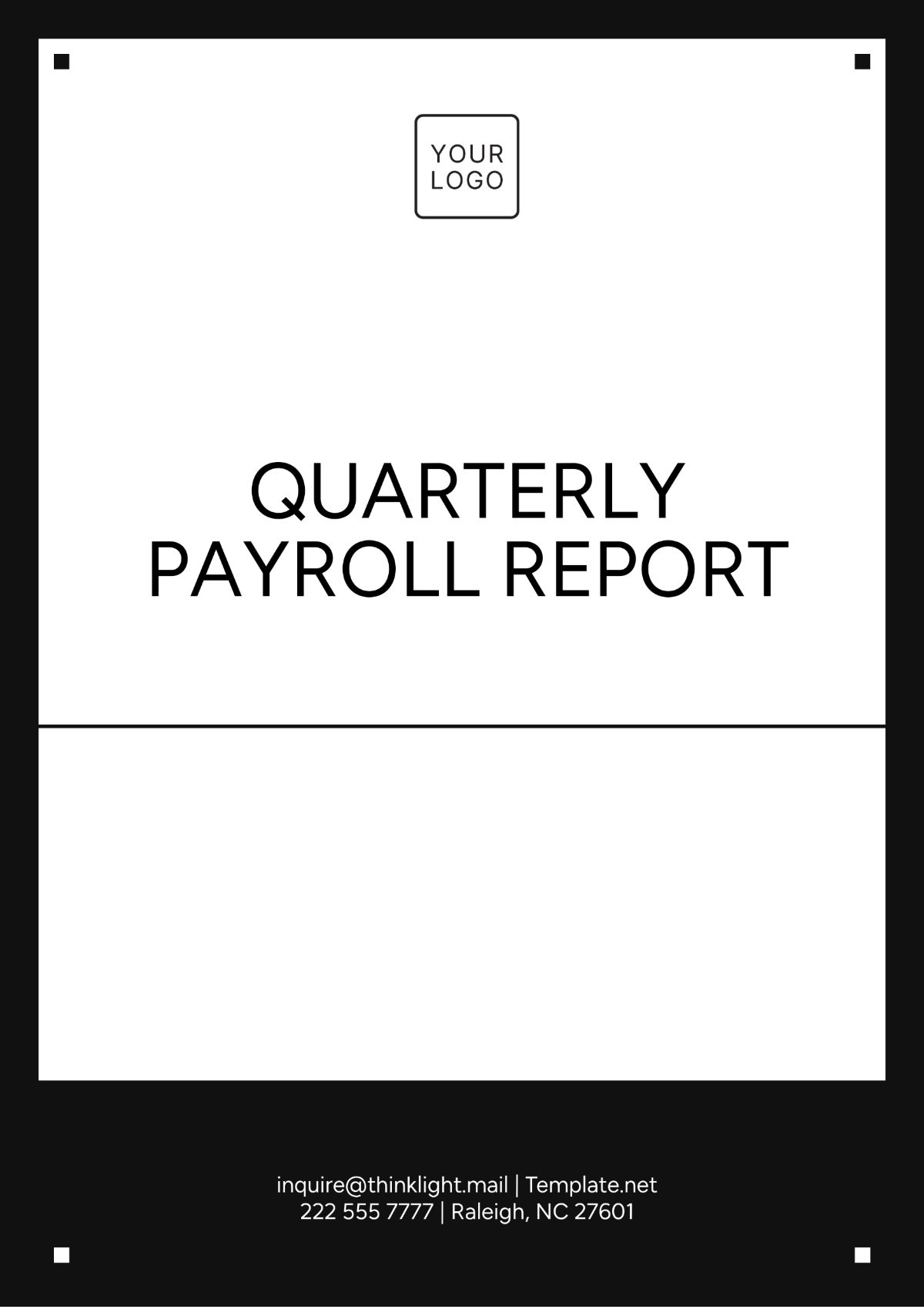 Free Quarterly Payroll Report Template to Edit Online