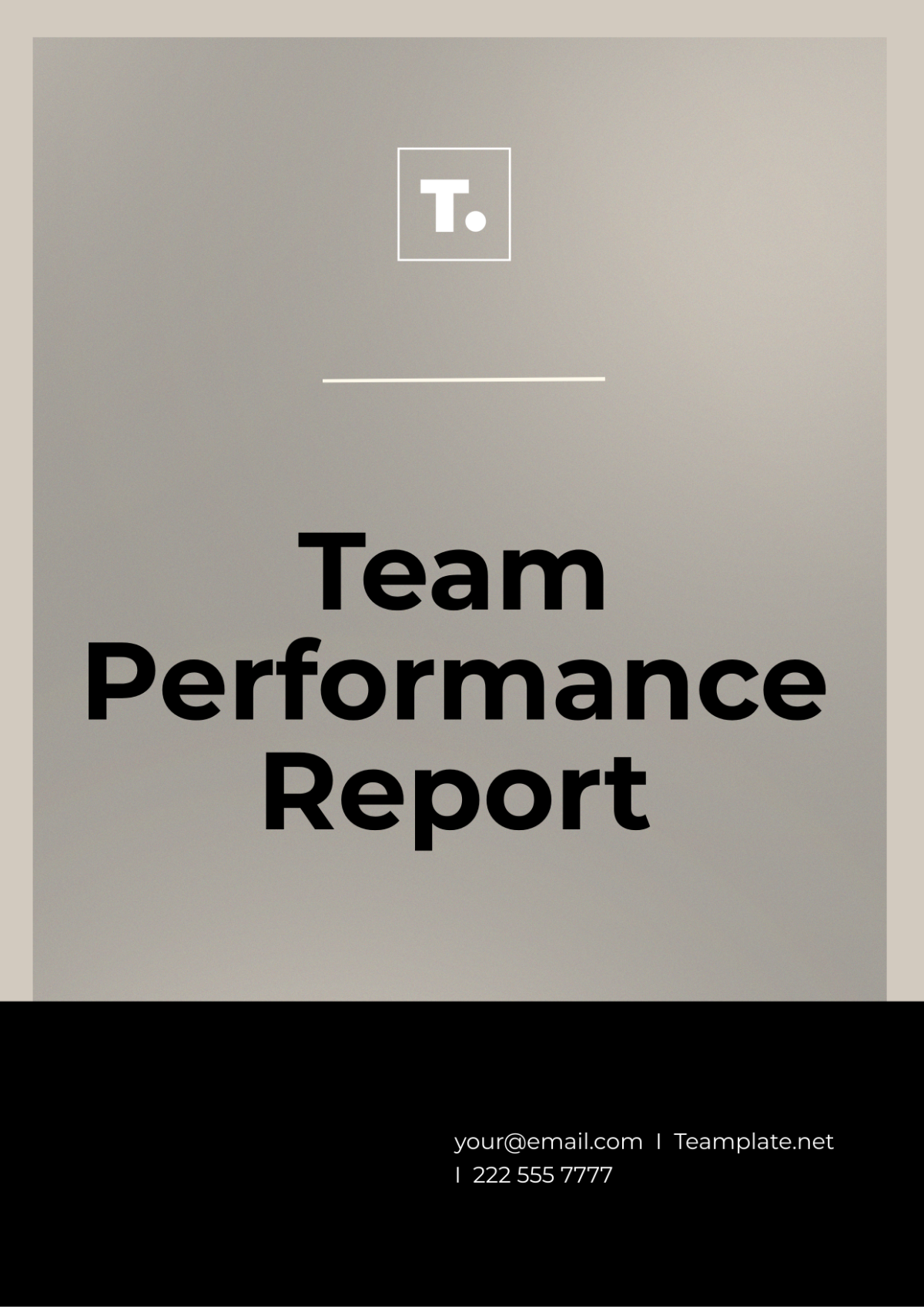 Team Performance Report Template