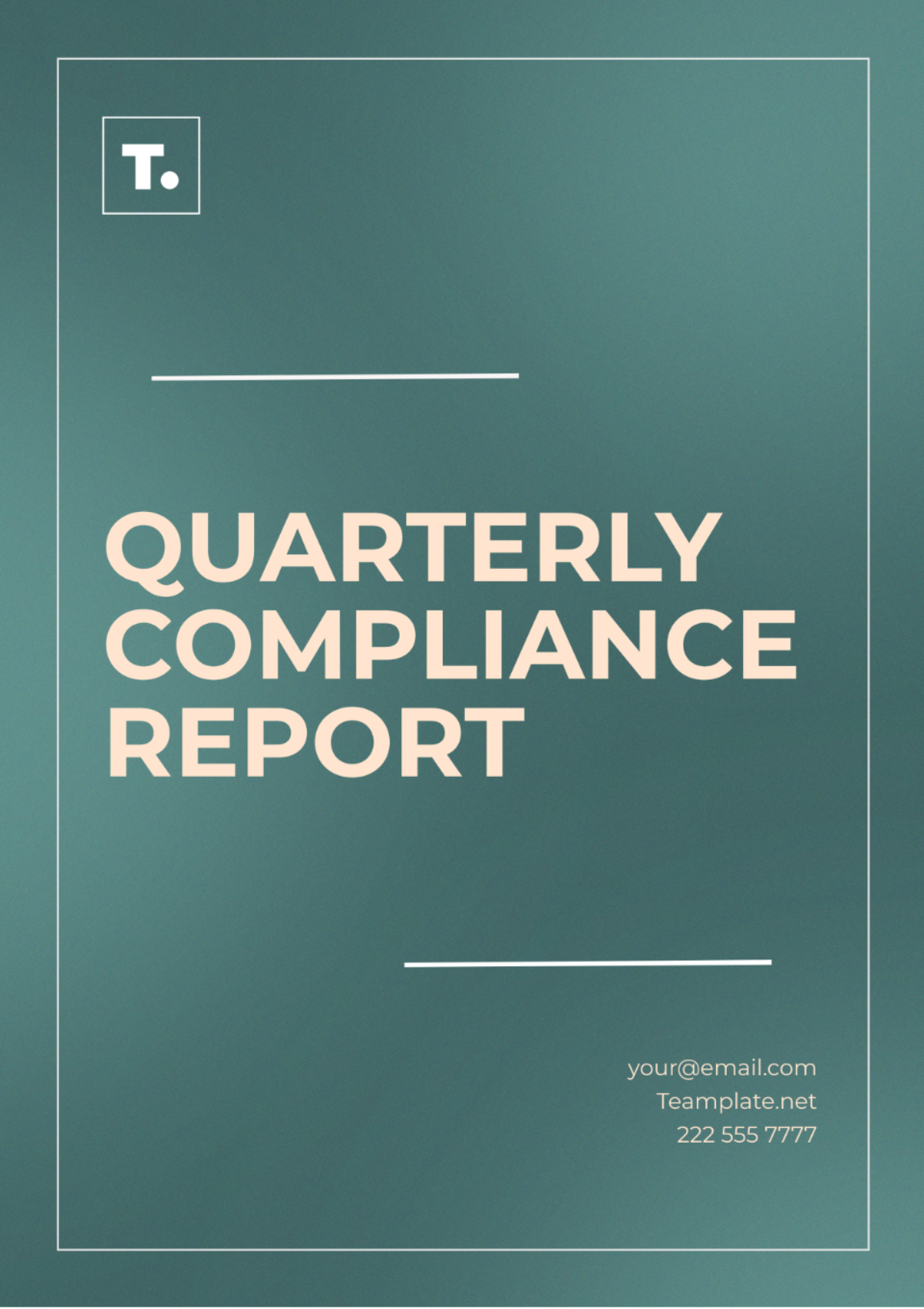 Quarterly Compliance Report Template