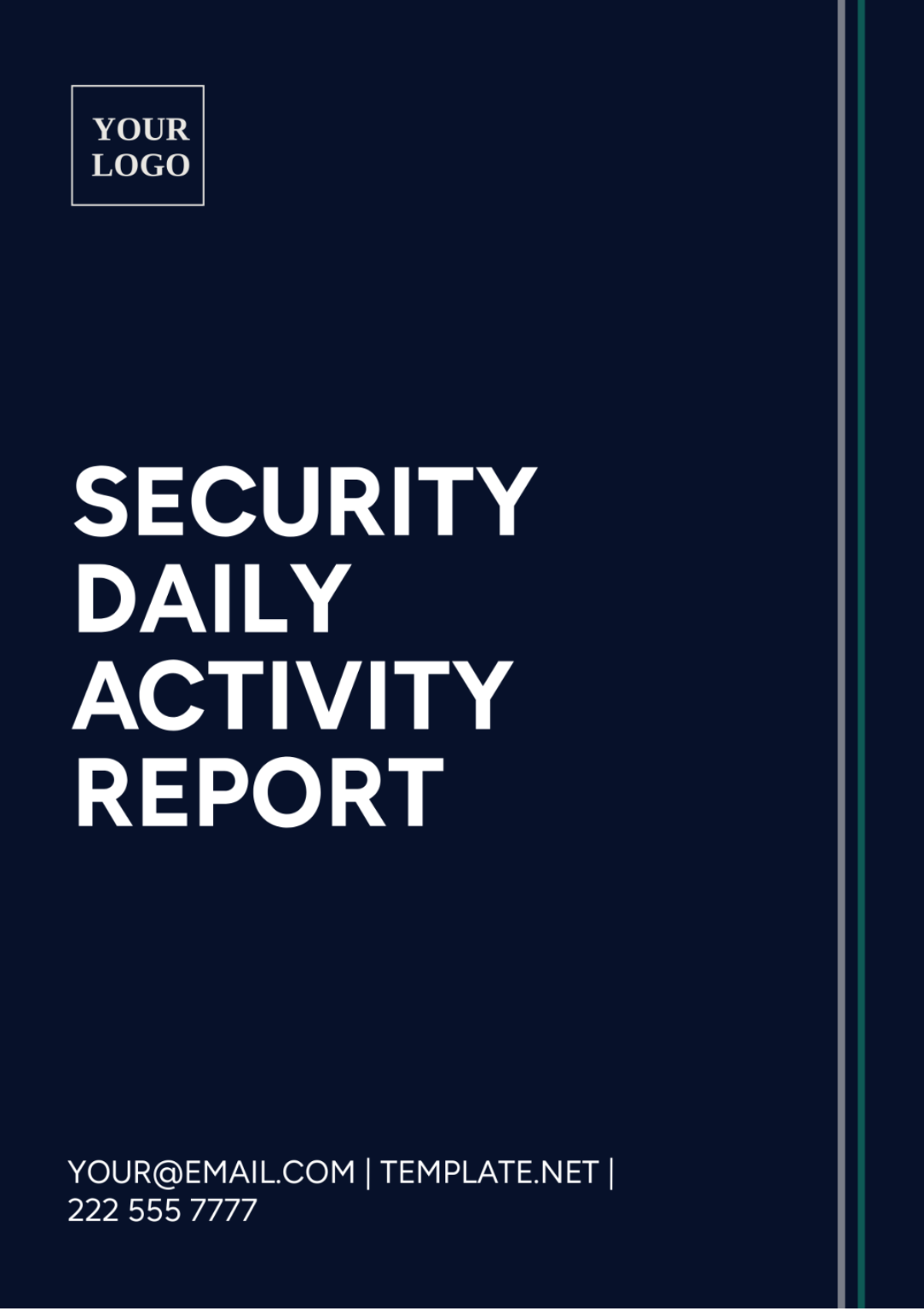 Security Daily Activity Report Template