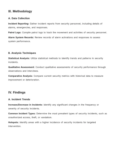 Free Security Daily Activity Report Template to Edit Online