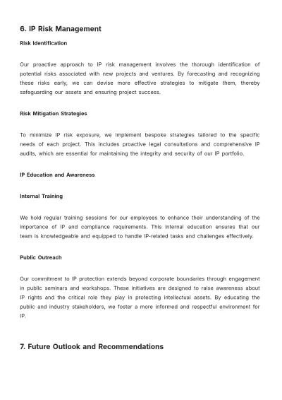 Free Law Firm Intellectual Property Report Template to Edit Online