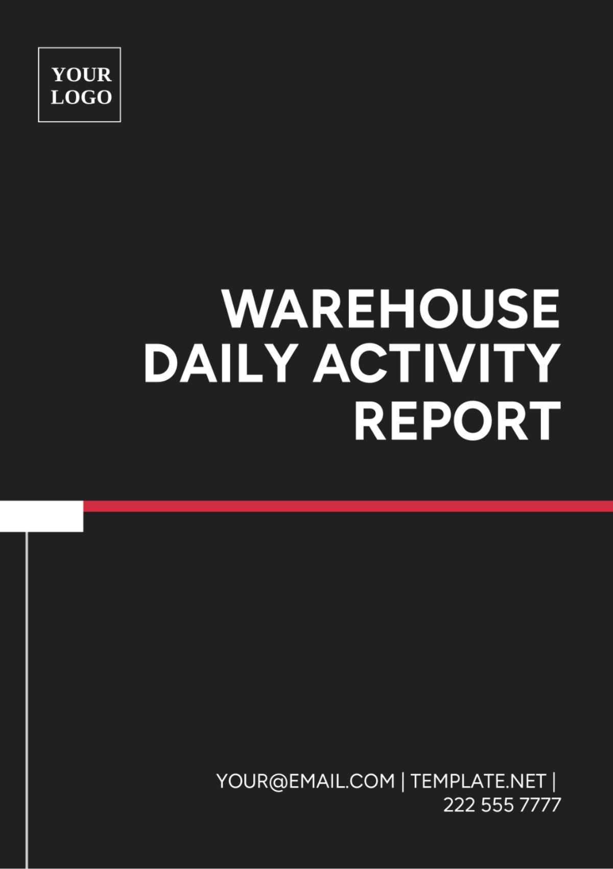 Warehouse Daily Activity Report Template