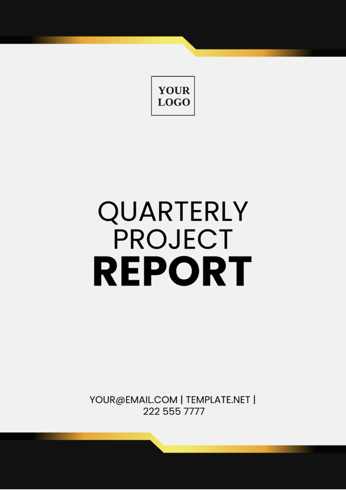 Quarterly Project Report Template