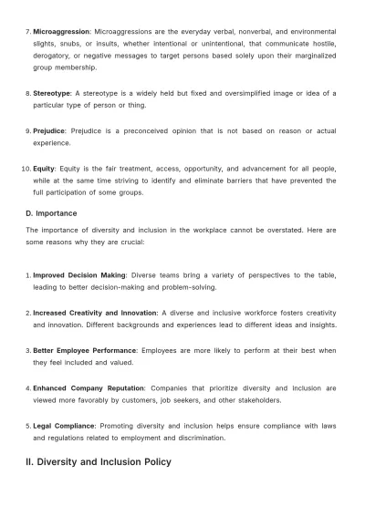 Free Law Firm Diversity and Inclusion Procedure Template to Edit Online