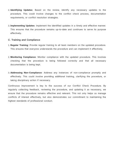 Free Law Firm Conflict Check Procedure Template to Edit Online