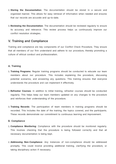 Free Law Firm Conflict Check Procedure Template to Edit Online