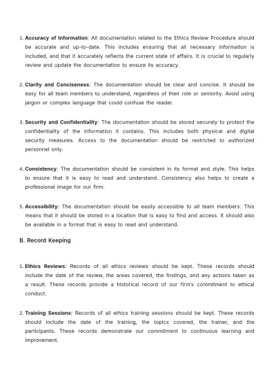 Free Law Firm Ethics Review Procedure Template to Edit Online