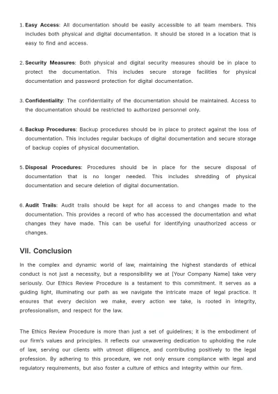 Free Law Firm Ethics Review Procedure Template to Edit Online
