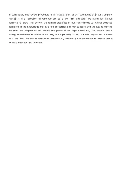 Free Law Firm Ethics Review Procedure Template to Edit Online