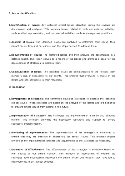 Free Law Firm Ethics Review Procedure Template to Edit Online