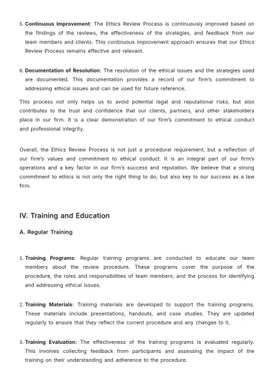 Free Law Firm Ethics Review Procedure Template to Edit Online