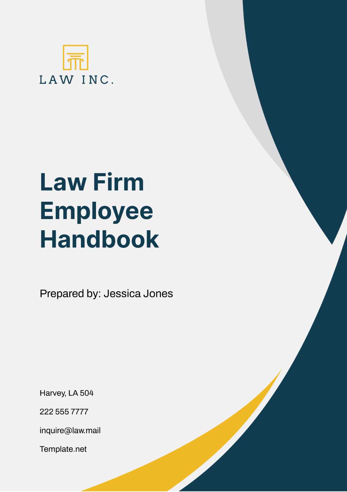 Law Firm Employee Handbook Template