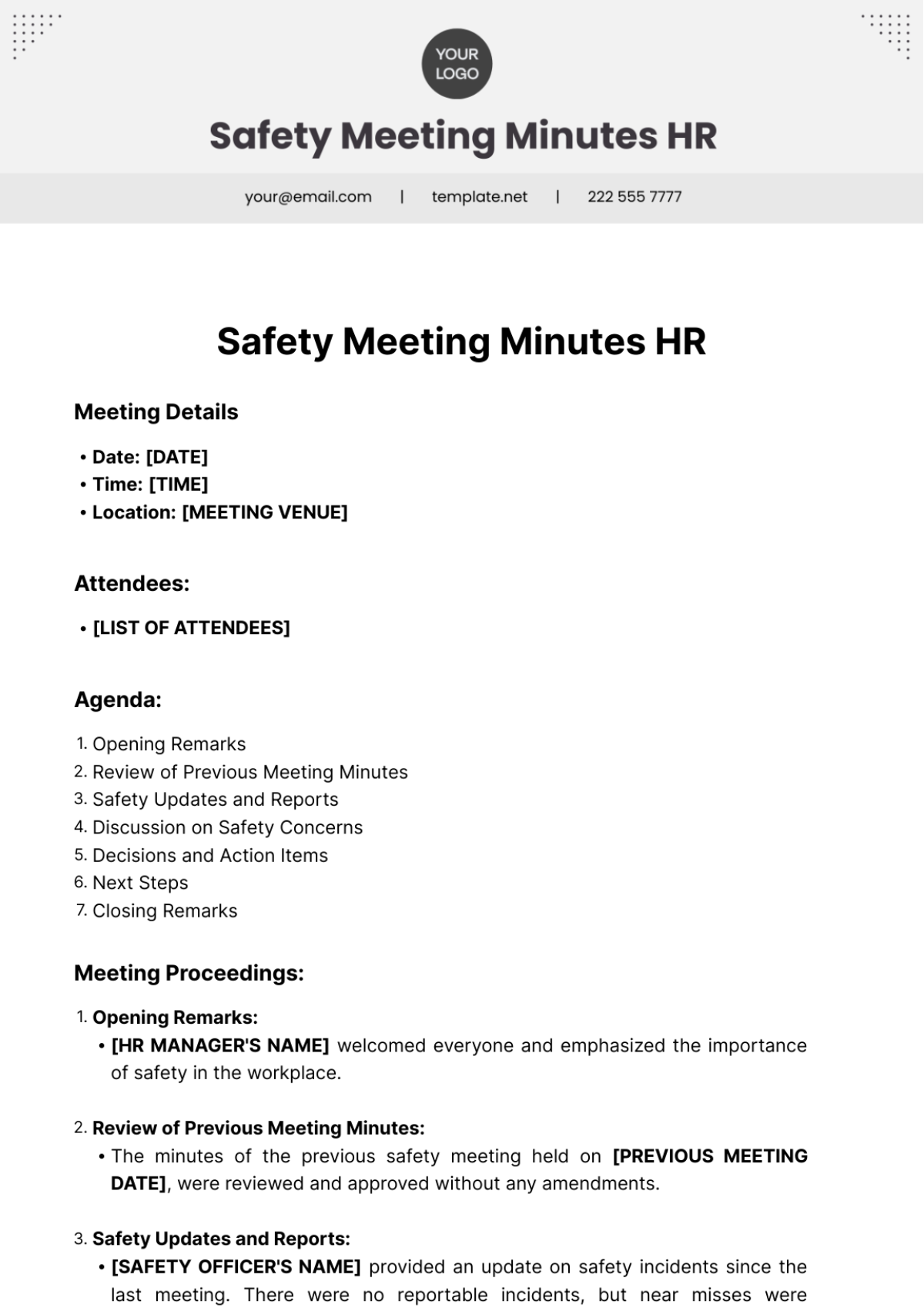 Free Safety Templates To Edit Online Free Safety Templates To Edit Online